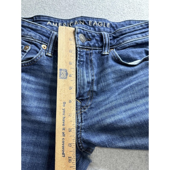 American Eagle Jeans Mens 31x30 Athletic Skinny AirFlex Plus Distressed Denim Pa - Picture 12 of 16